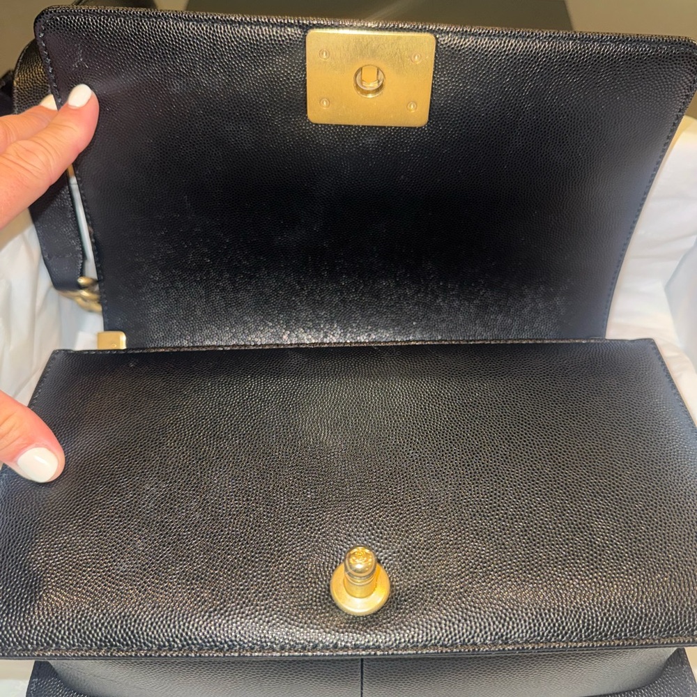 Chanel Boy Bag Medium Black w/Gold Hardware - Picture 15 of 17